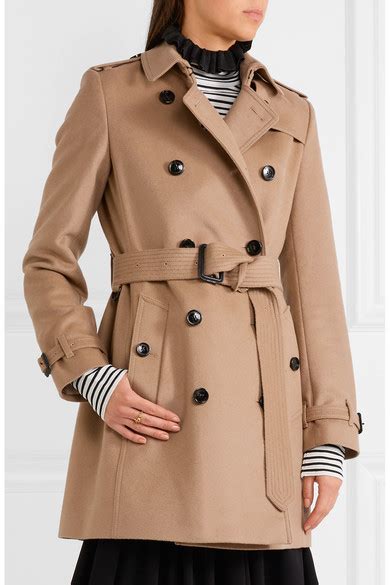 london kensington mid-length wool and cashmere-blend trench coat by burberry|kensington cashmere trench coat.